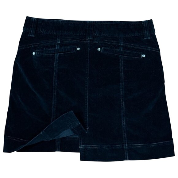 Athleta Skirt Womens Size 12 Black Corduroy Mini Pockets Minimal Academic Casual - Picture 9 of 12